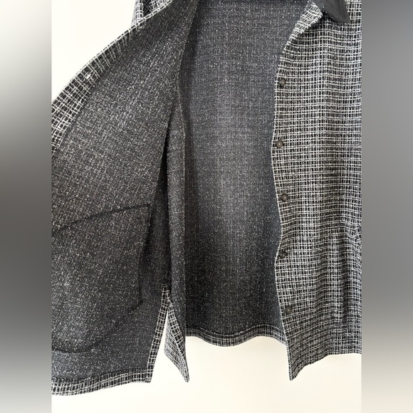 L.L. Bean Vintage Black White Houndstooth Plaid Lightweight Shacket - Picture 7 of 9